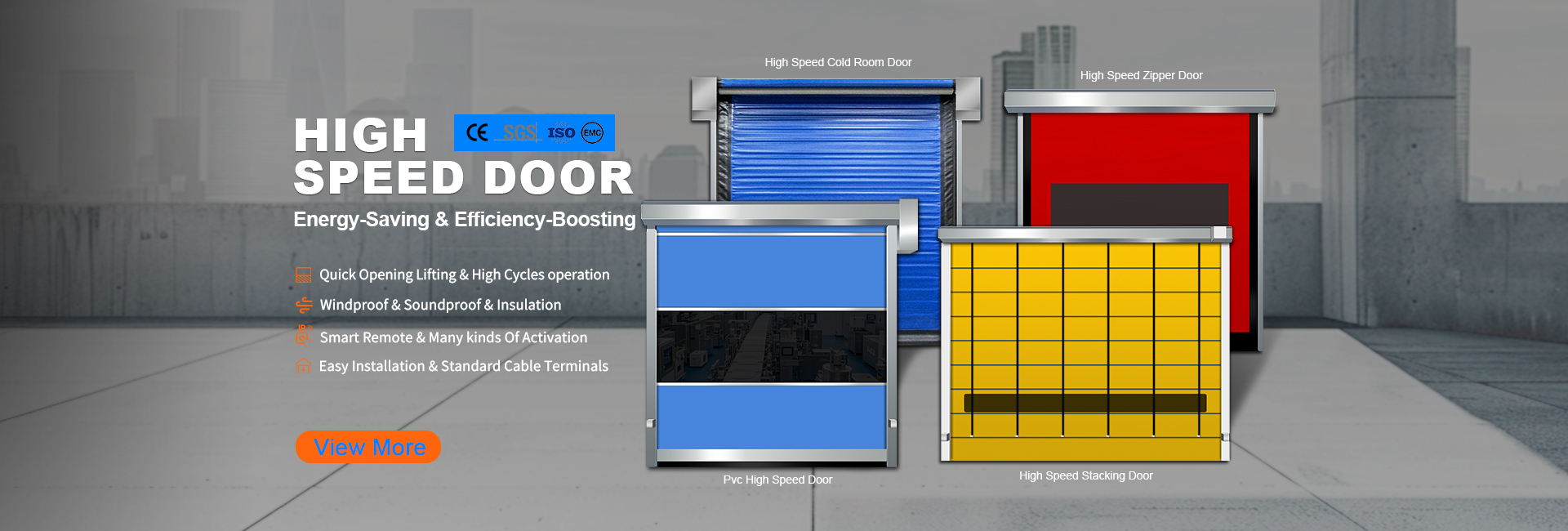 качество Промышленные высокоскоростные двери фабрика